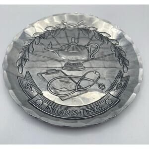 Wendell August Handmade Hand Hammered Nursing Trinket/ Ring/ Plate/ Dish 4.5'